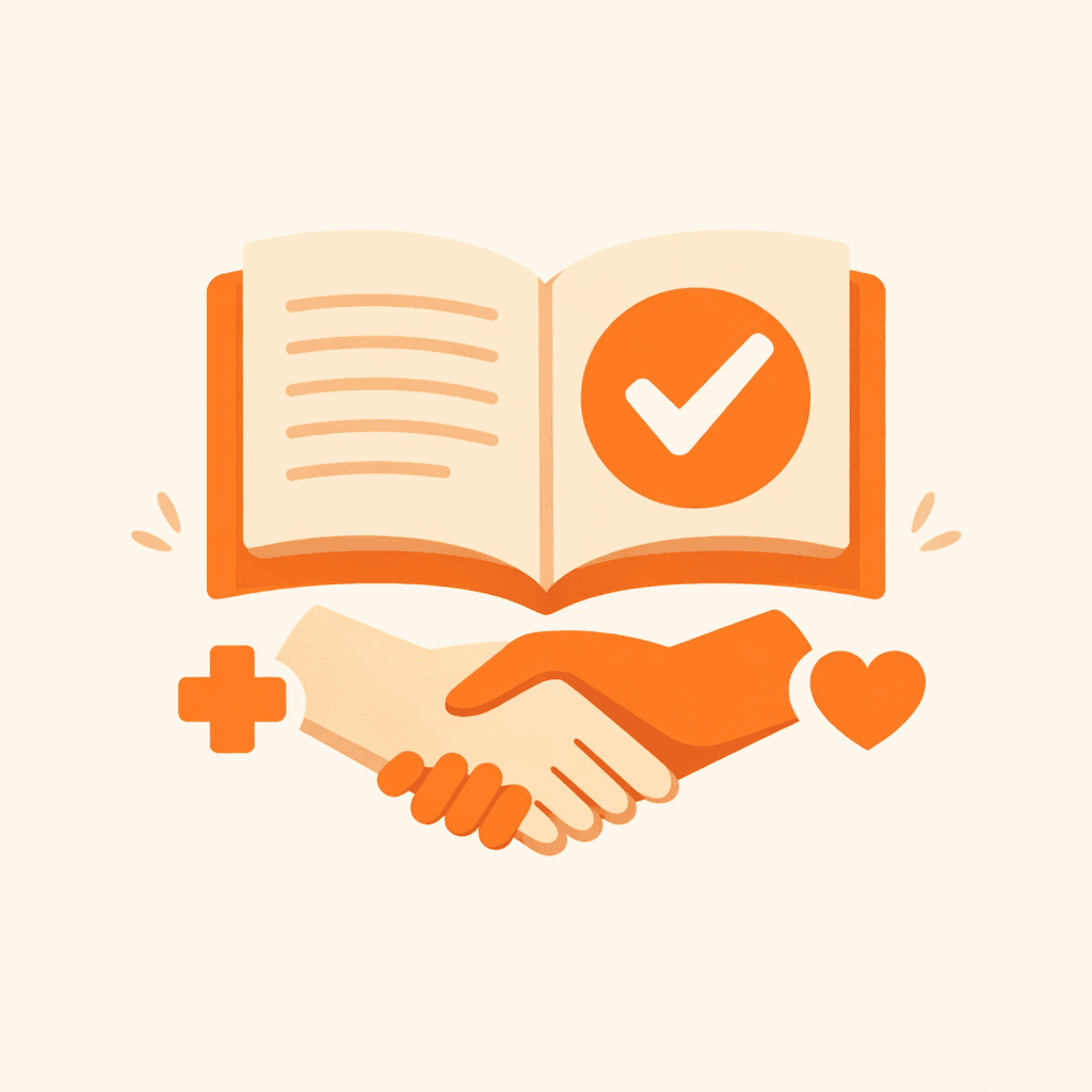 Illustration of a signed document representing Pluro's terms of use